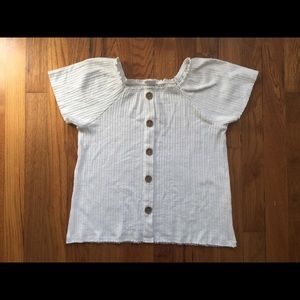 white zara top☻︎